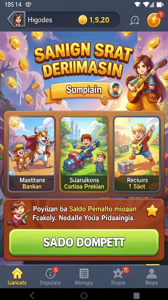 day777 - Screenshot aplikasi DAY777 menampilkan karakter utama dalam aksi.